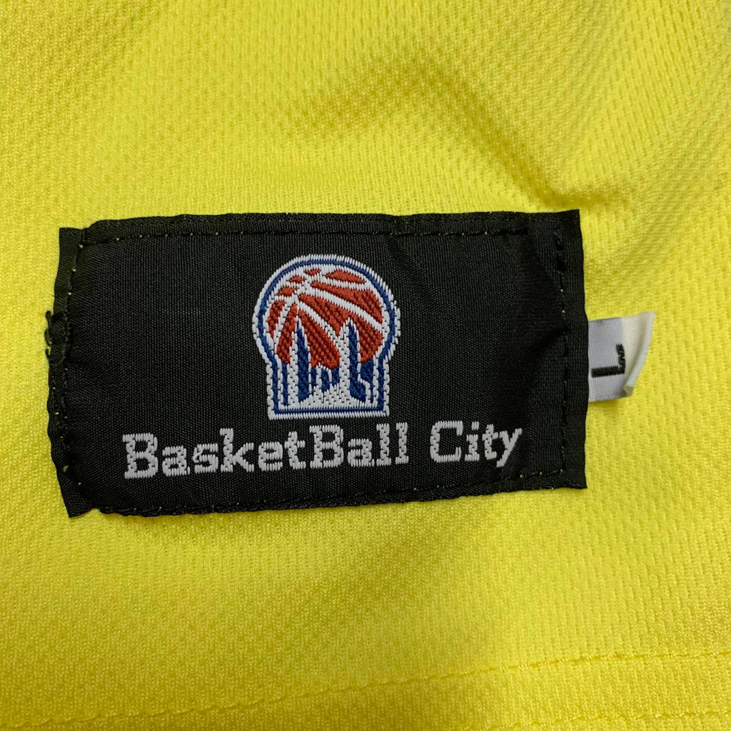 Camiseta sin mangas reversible amarilla y blanca grande para hombre de BasketBall City, número 25
