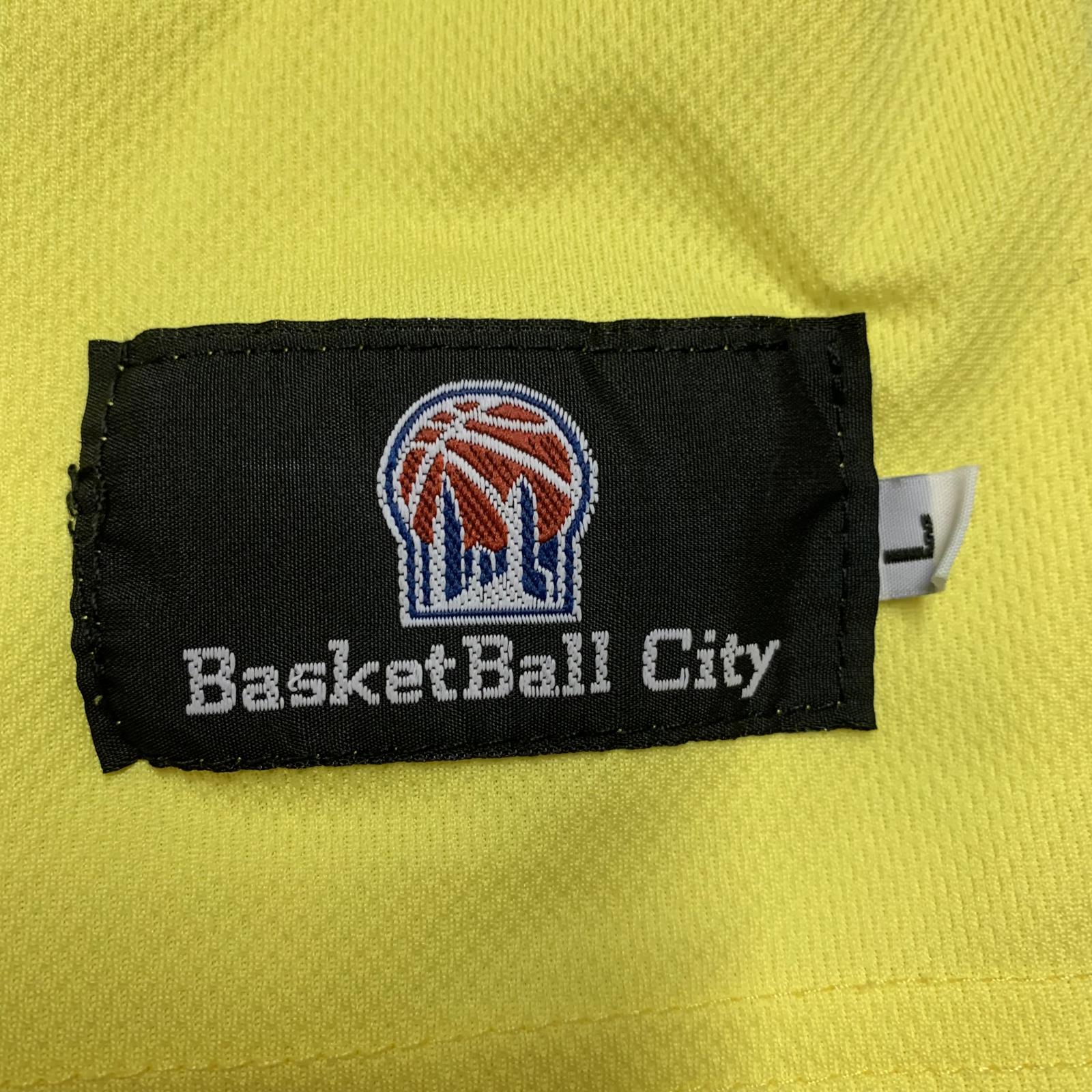 Camiseta sin mangas reversible amarilla y blanca grande para hombre de BasketBall City, número 25