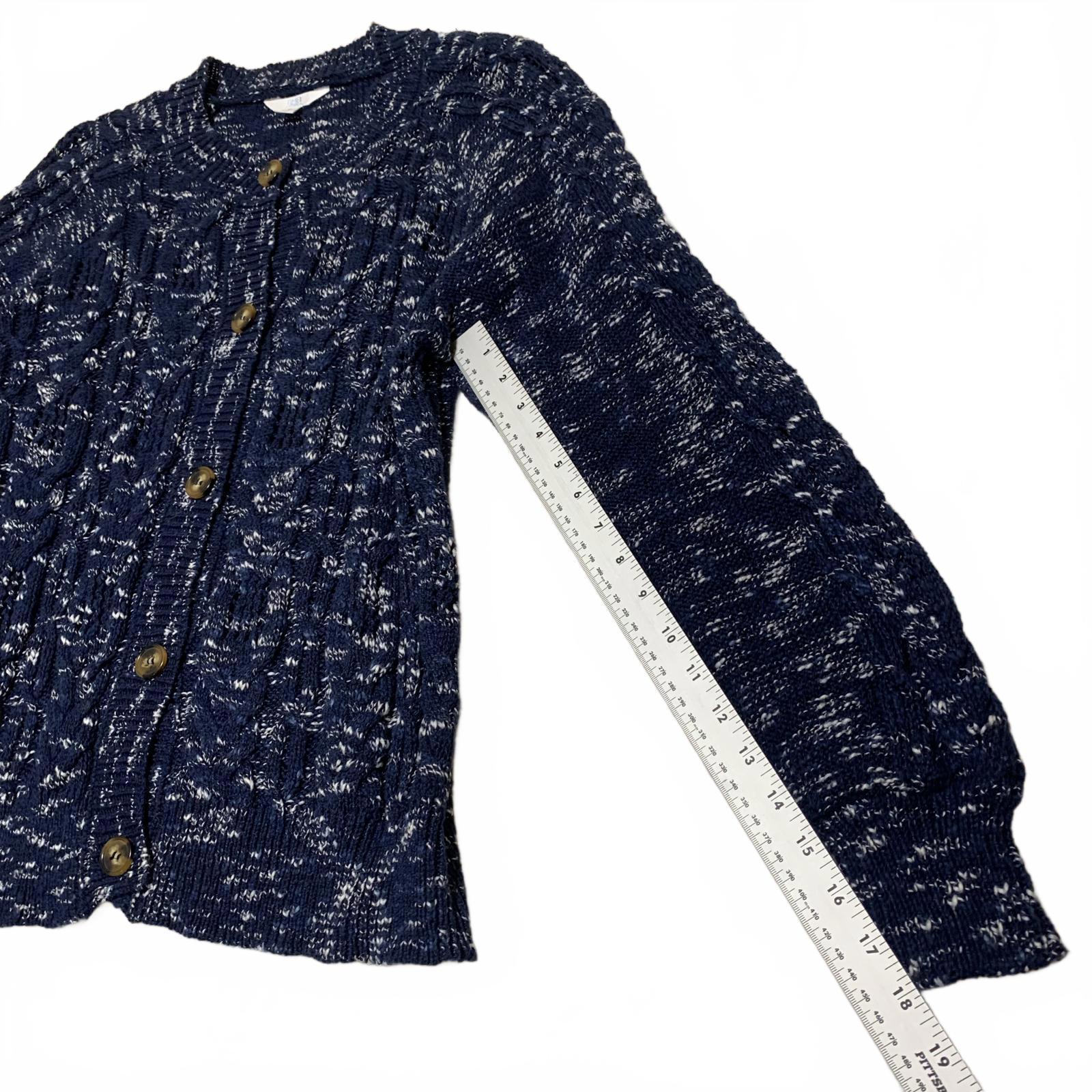 Suéter tipo cárdigan con botones azul marino Time and True para mujer, talla extra grande 16-18