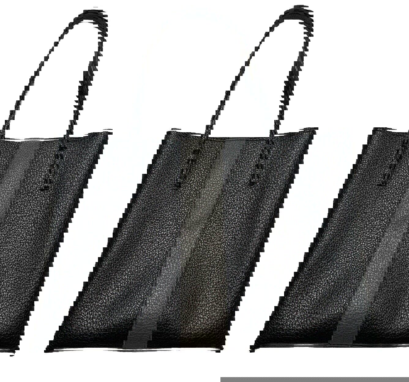 Bolso tote de piel vegana suave con diseño granulado de rayas grises y negras para mujer de Vince Camuto