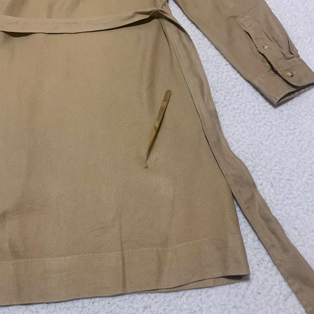 Vestido camisero con cinturón en color tostado medio de Lauren Ralph Lauren Petite para mujer