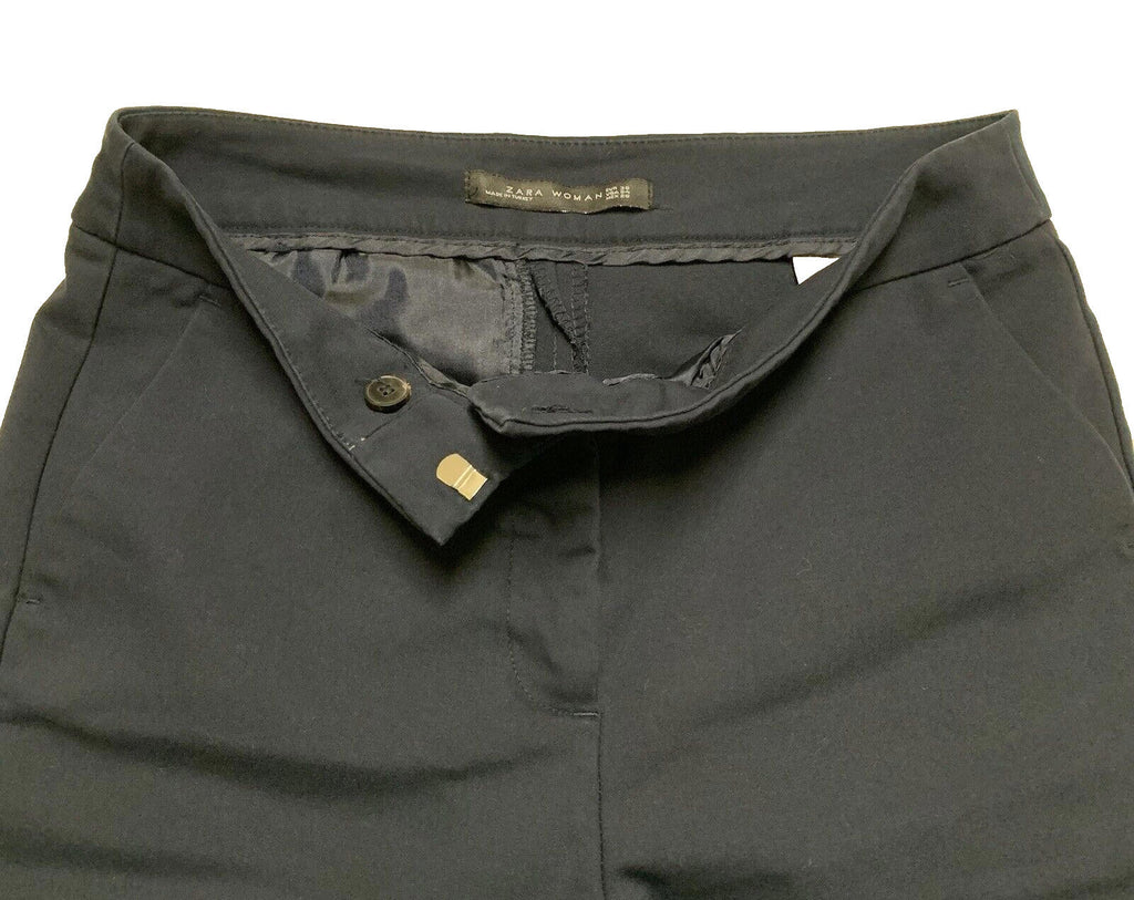 Pantalones de vestir Zara para mujer, talla 4, azul marino oscuro, pierna recta