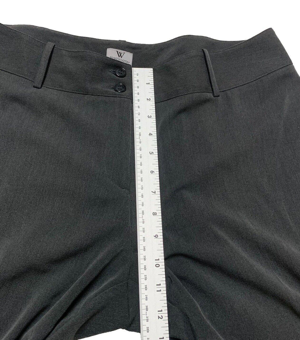 Pantalones Worthington de pierna ancha para mujer, talla 14, corte moderno, color gris