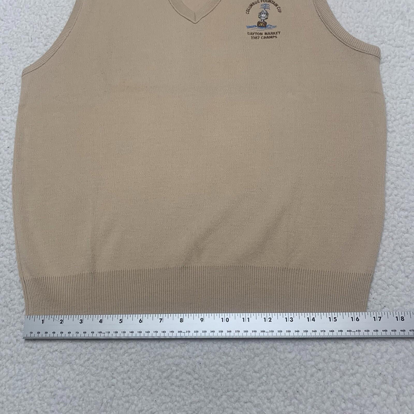 Chaleco VTG 87 McDonald's Fountain Cup Champs para hombre XL Franklin Mills Dayton Mkt