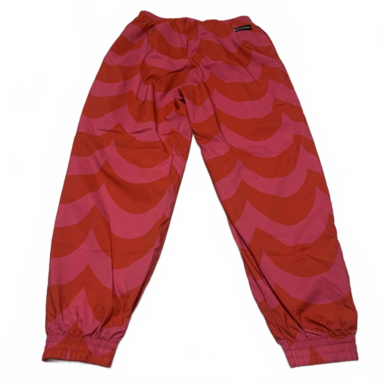 Pantalones deportivos Adidas Marimekko Primegreen para mujer, talla 8-10, color rojo fucsia