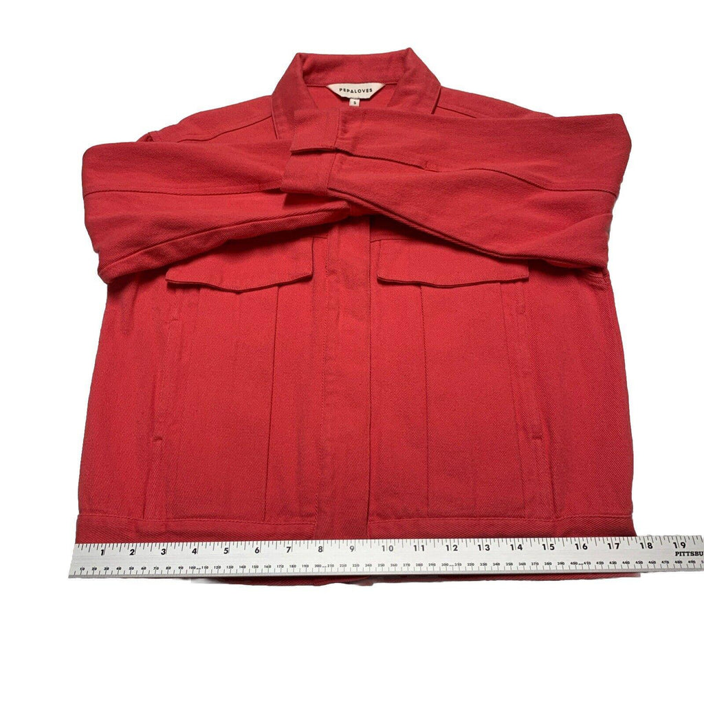 Chaqueta vaquera pequeña color arándano para mujer de Anthropologie Pepaloves