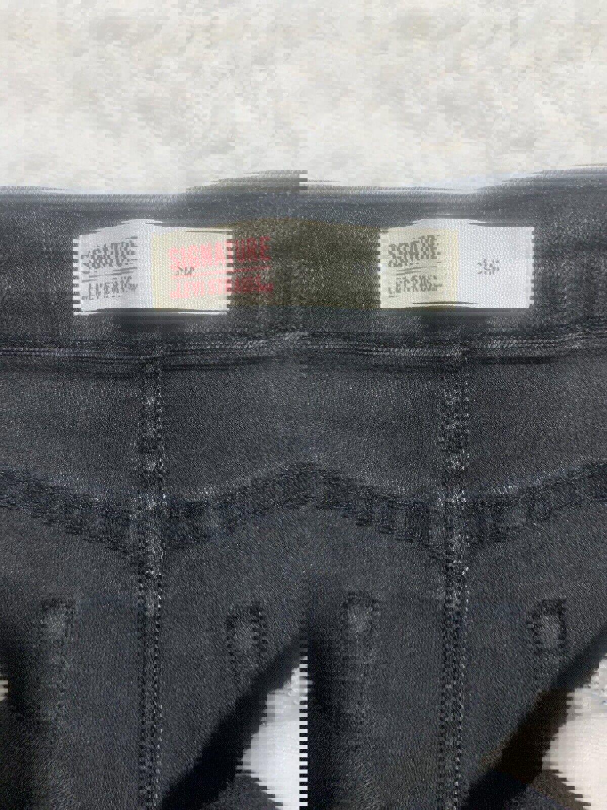 Levi Strauss Signature Boy 14R Vaqueros ajustados en gris carbón