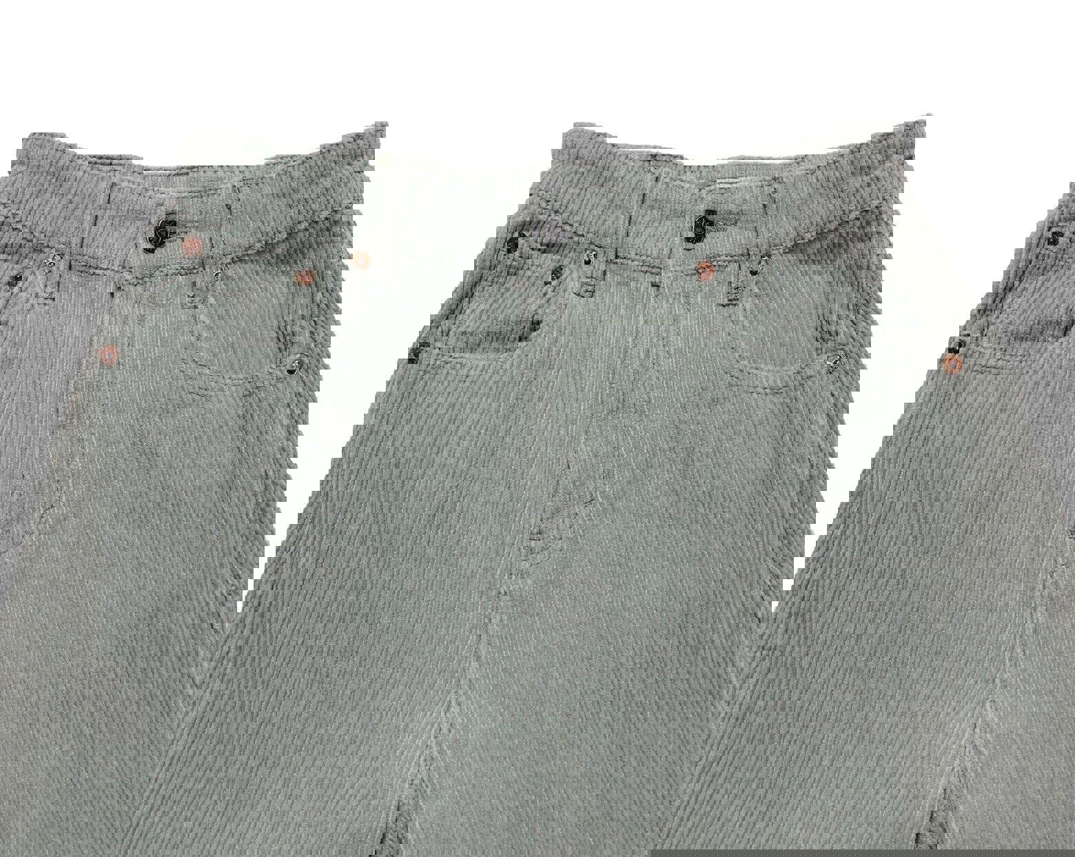 Pantalones de pana Motel para mujer, talla XS, verde menta, pierna ancha, ligeros