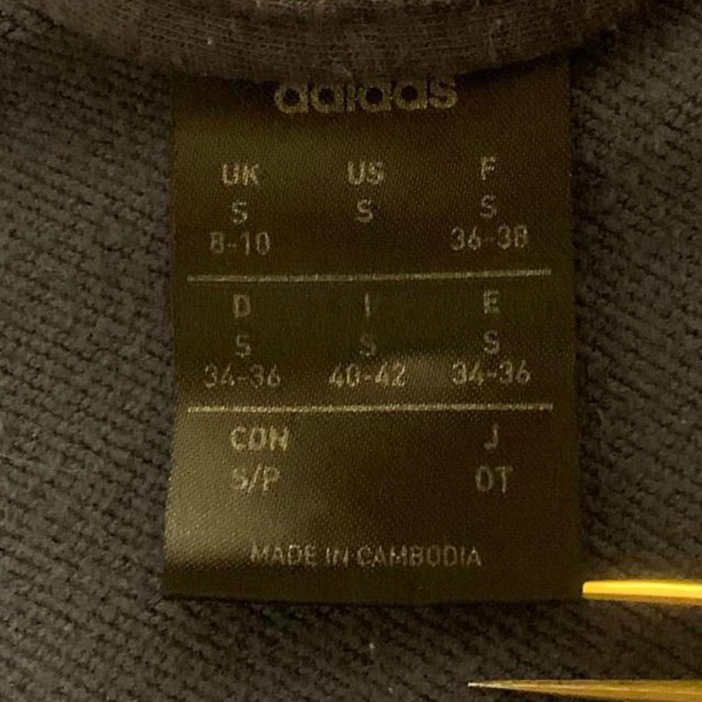 Sudadera con capucha y cremallera Adidas para mujer, talla S, azul marino, 3 rayas