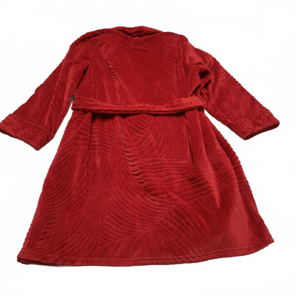 Bata de polar roja Charter Club Intimates para mujer, talla M/L