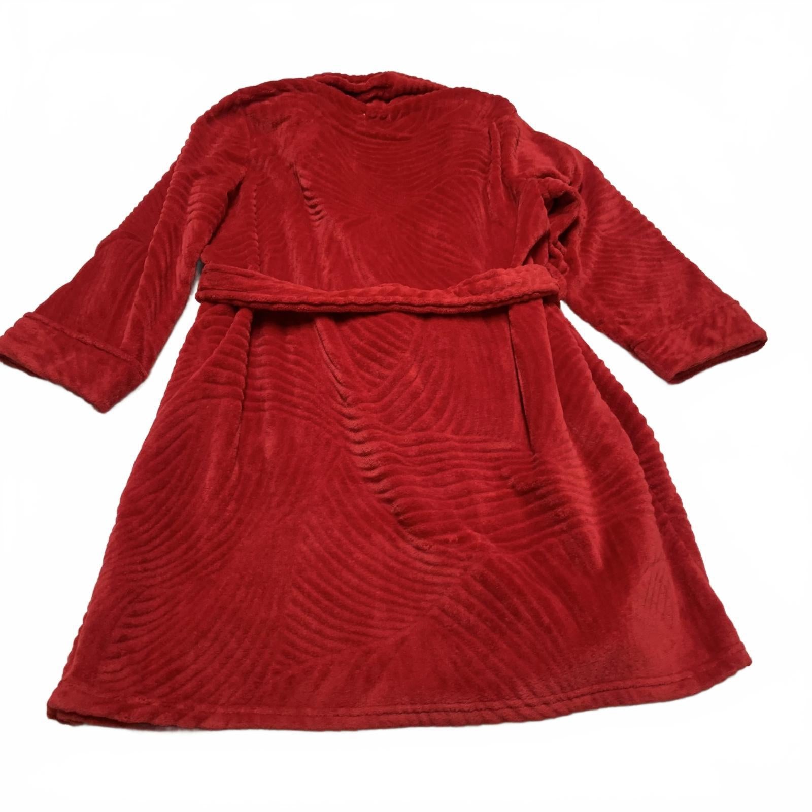 Bata de polar roja Charter Club Intimates para mujer, talla M/L