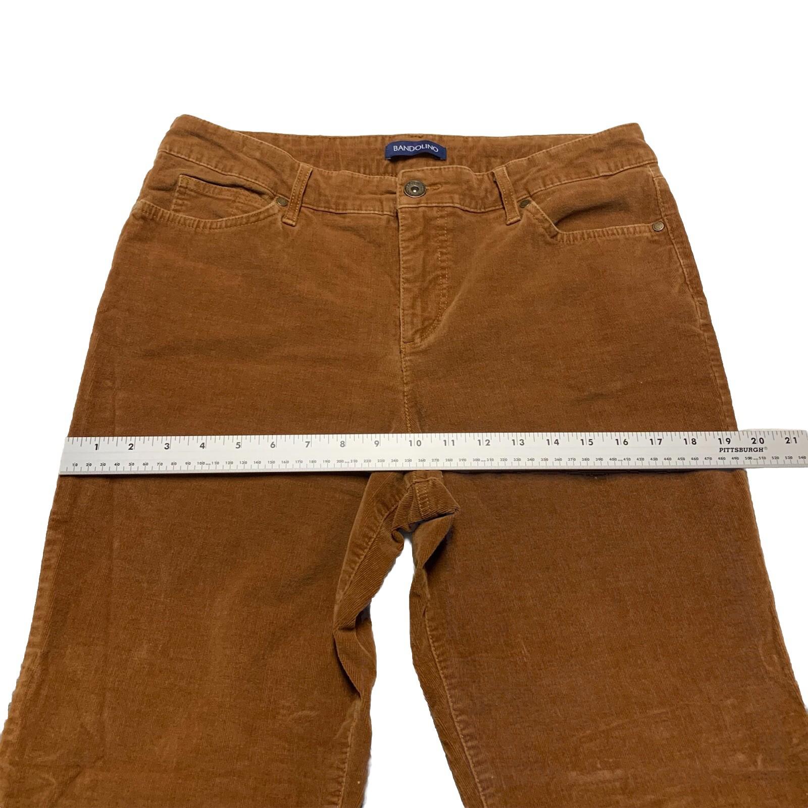 Pantalones de pana Bandolino para mujer, talla 12, marrón, estilo Mandie, pierna recta