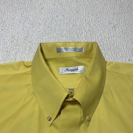 Forsyth Men’s Shirt 3XL Button Short Sleeve Canary Yellow