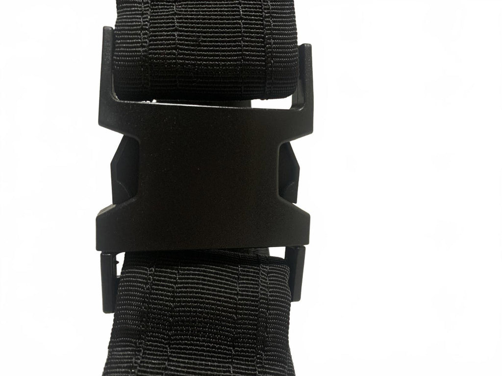 Hebilla de cinturón negra ajustable de nailon resistente con diseño multibroche