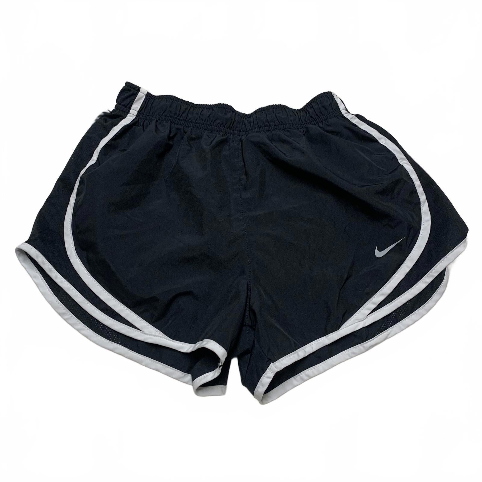 Pantalones cortos de running Nike Dri Fit para mujer, talla pequeña, ribete blanco y negro