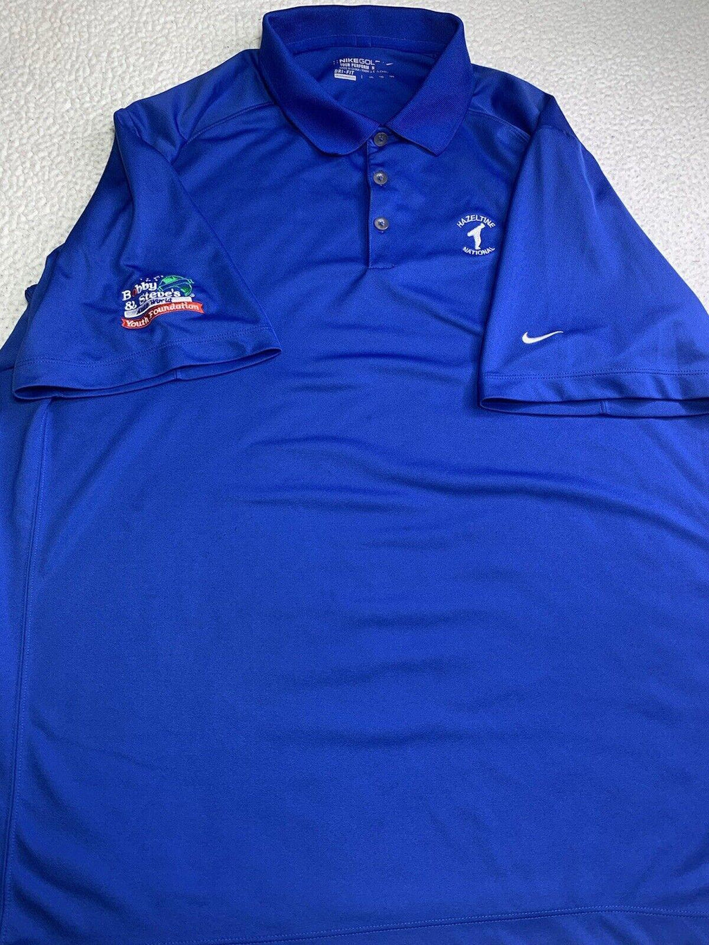 Polo Nike Golf XXL M Azul de Manga Corta Dri-Fit para Hombre