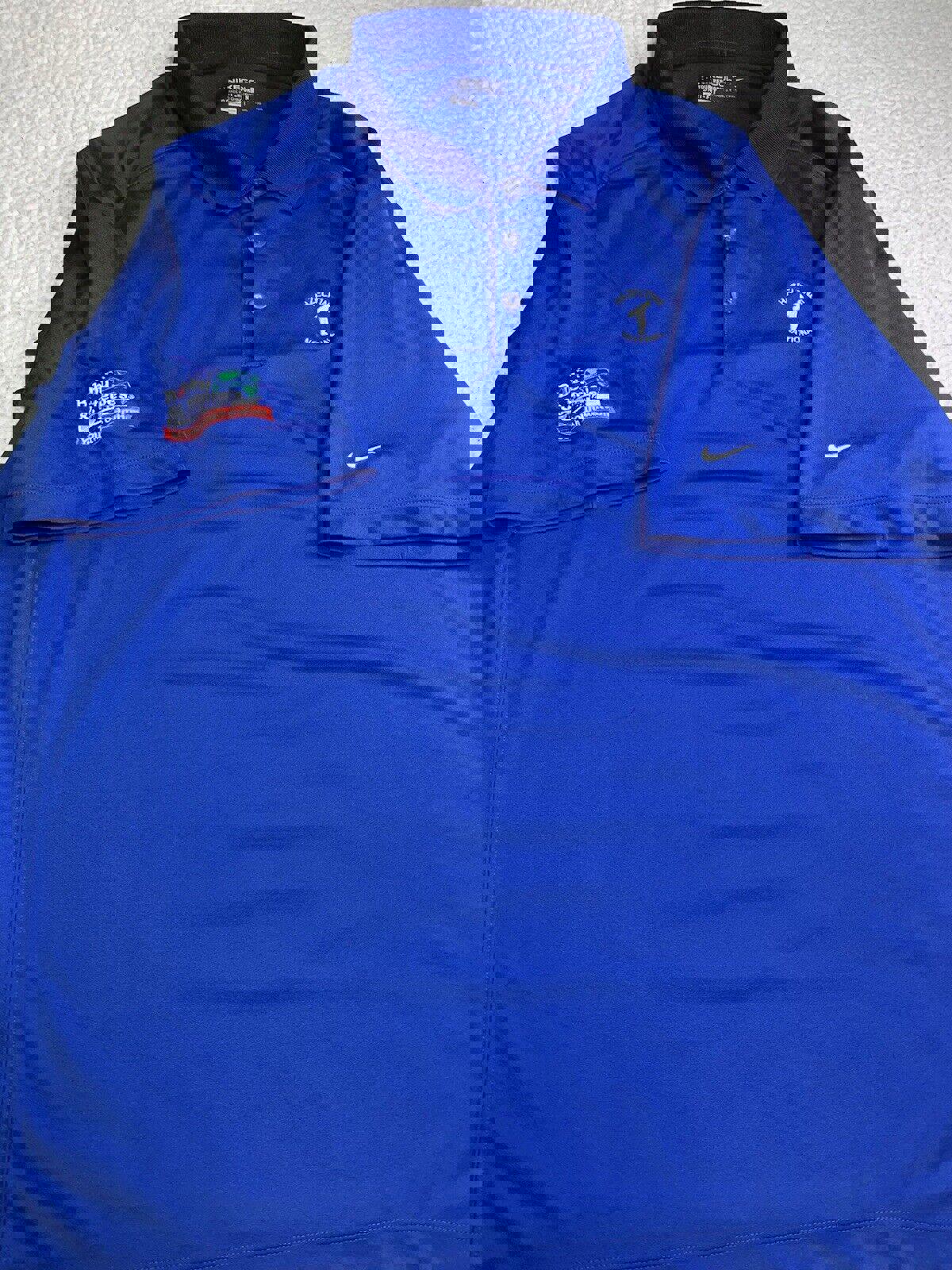 Polo Nike Golf XXL M Azul de Manga Corta Dri-Fit para Hombre