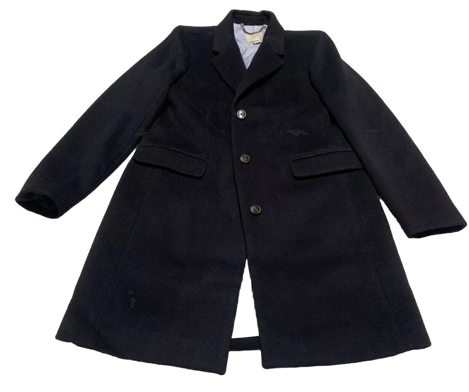 J Crew Women’s Sz 12 Black Wool Peacoat Long Topcoat Classic