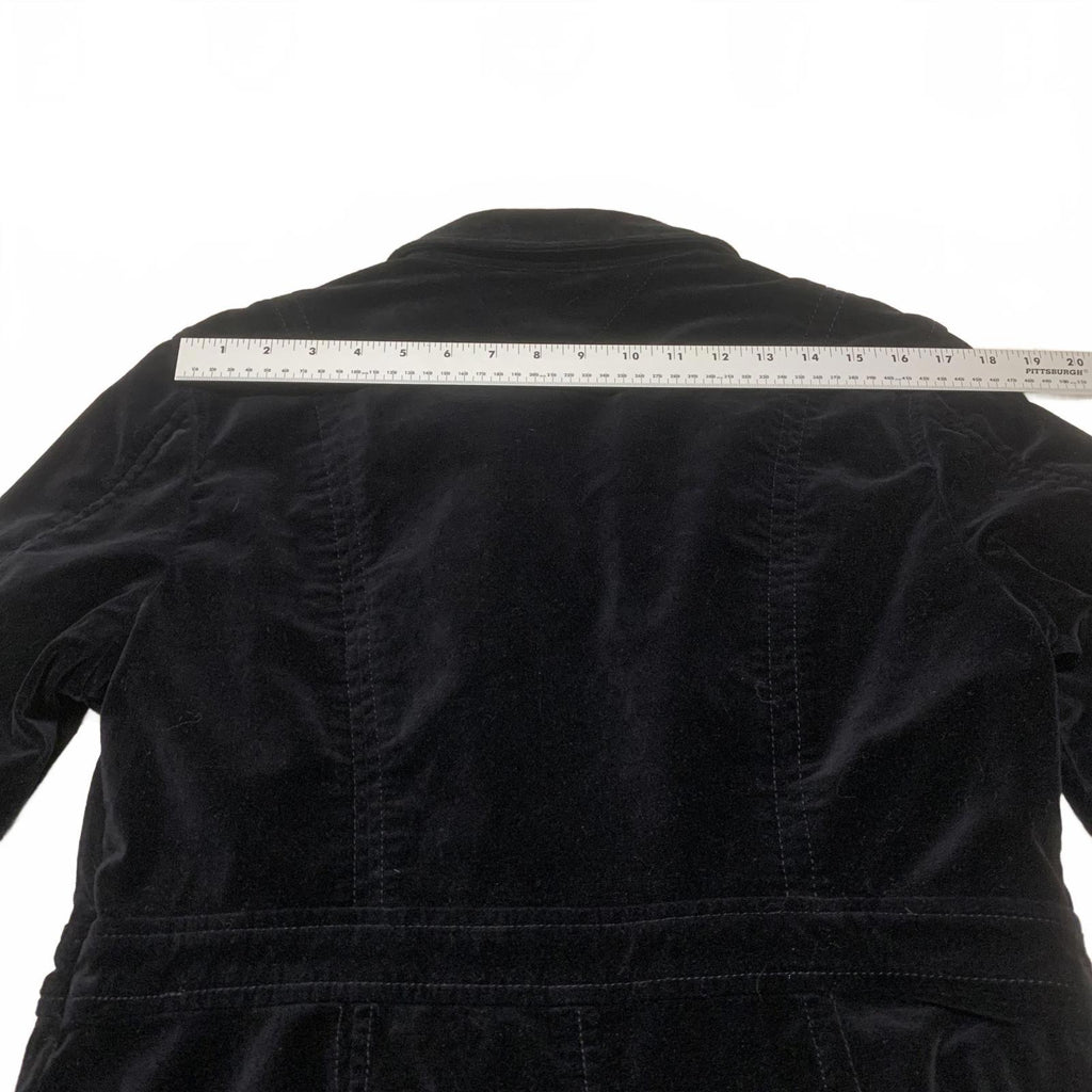 Blazer clásico de terciopelo negro Tommy Hilfiger para mujer, talla 12, chaqueta elegante