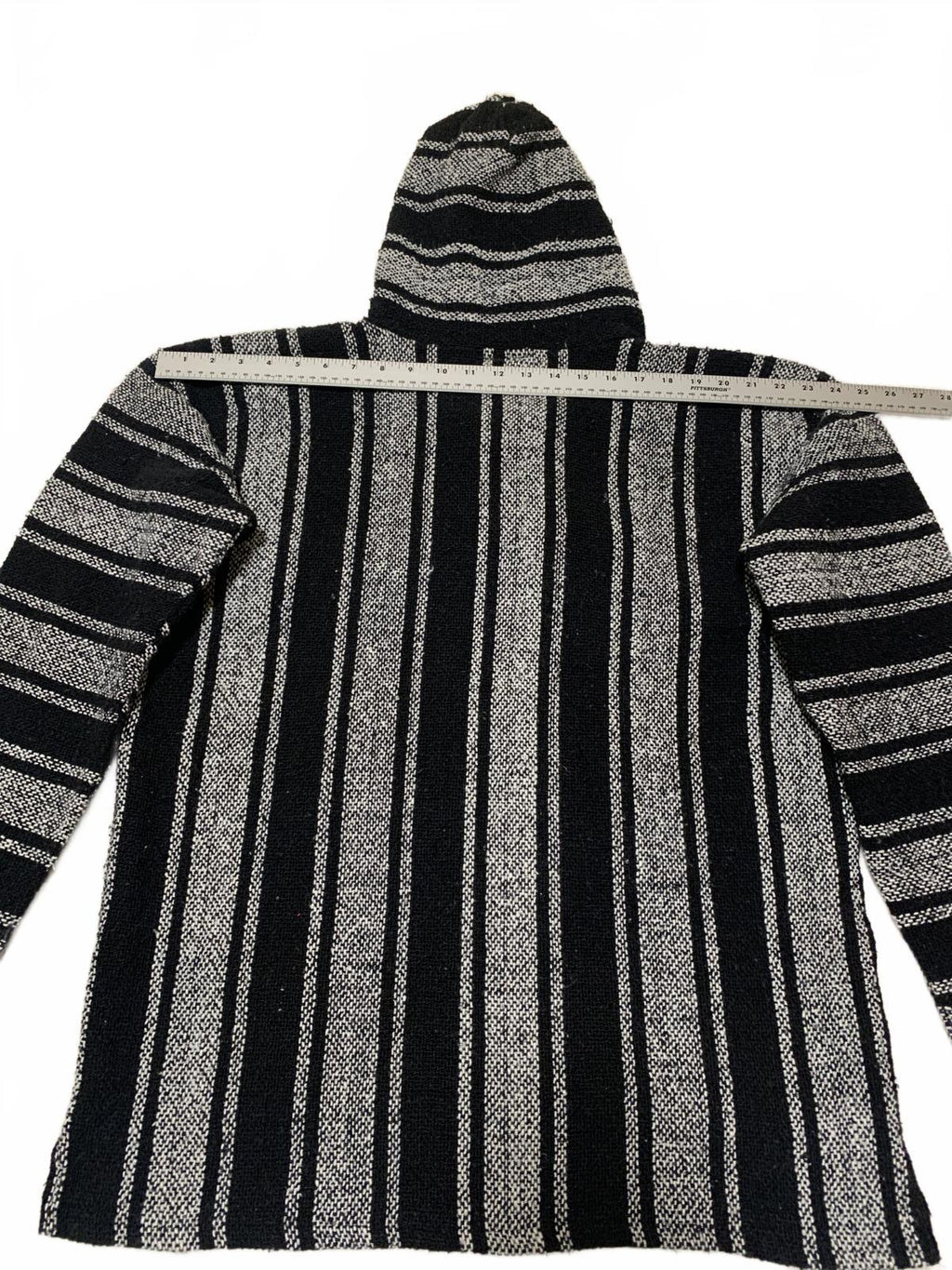 La Montaña Especial Sudadera con capucha a rayas blancas y negras talla XL para hombre, México