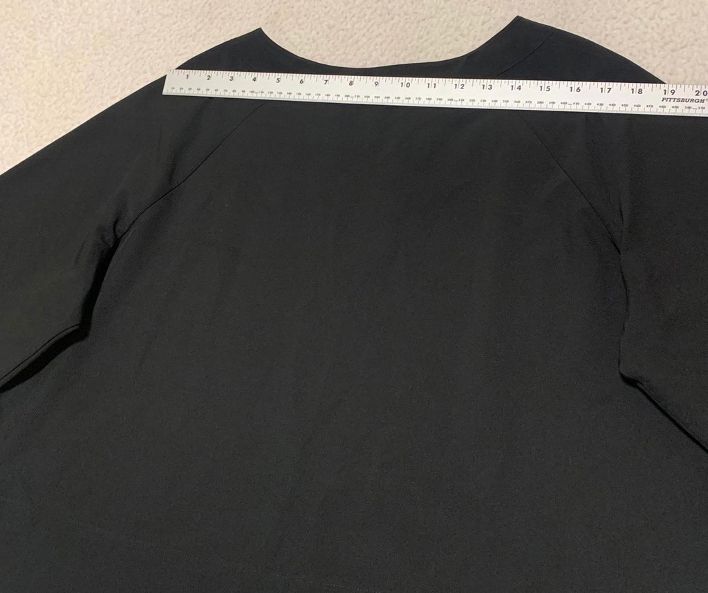 Top corto minimalista de gran tamaño con cuello en V negro para mujer, talla extragrande, de Prologue