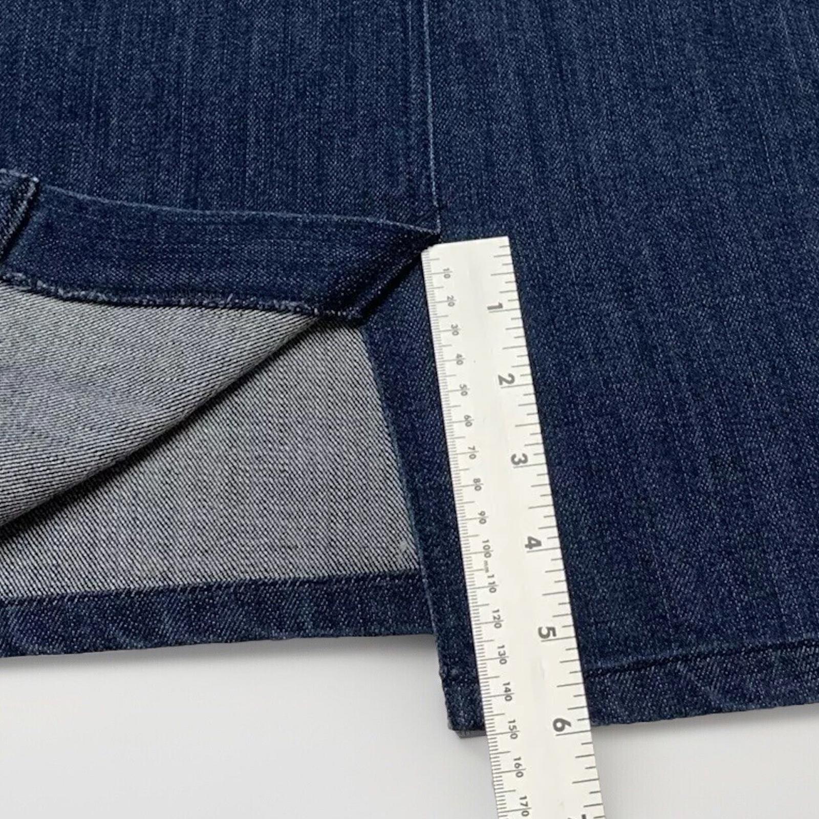 Falda de mezclilla azul oscuro para mujer, talla 12, con bolsillo, corte tubo, elástica y abertura, de Old Navy