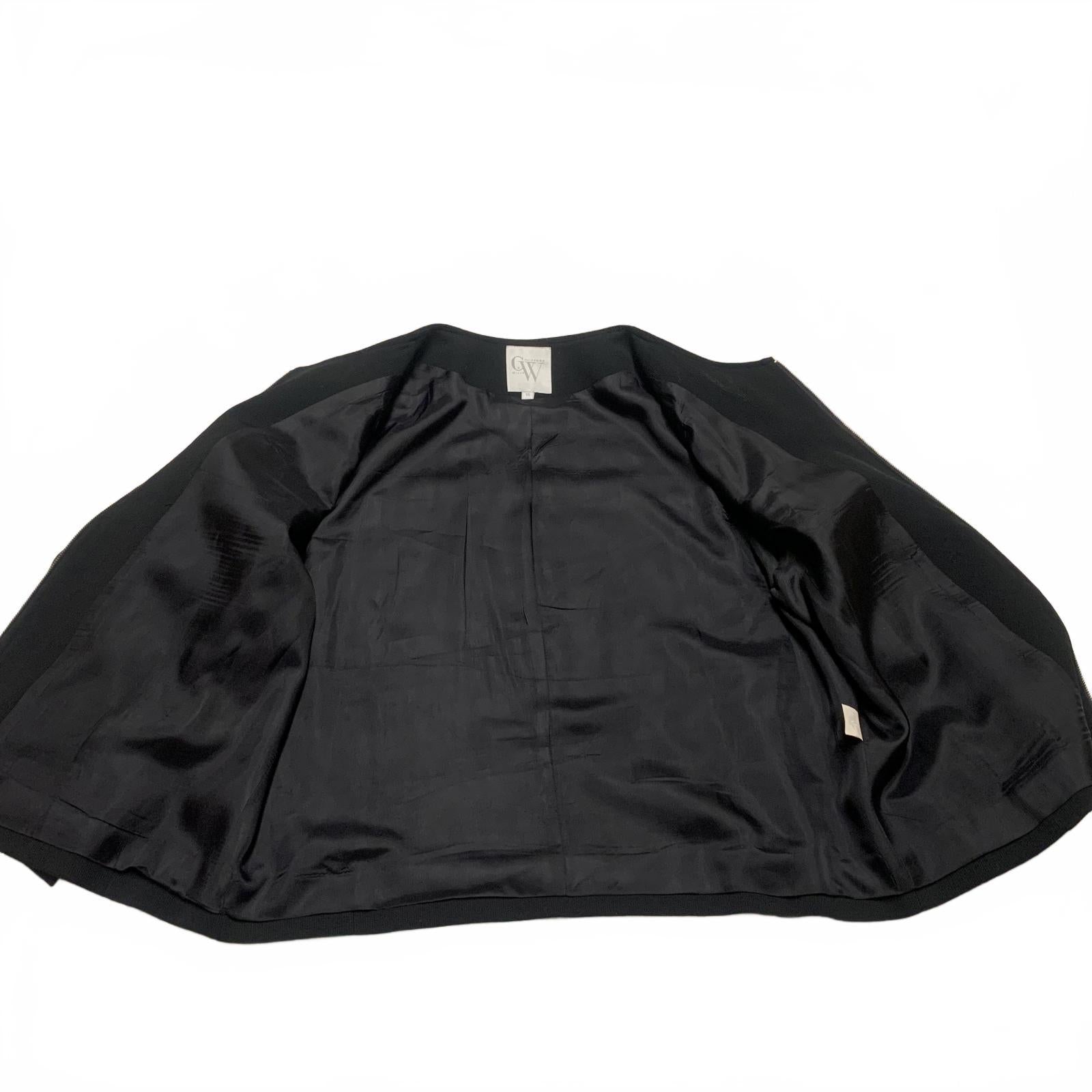 Chaqueta blazer negra con cremallera Clifford &amp; Wills de los años 90, talla 16, para mujer, VTG