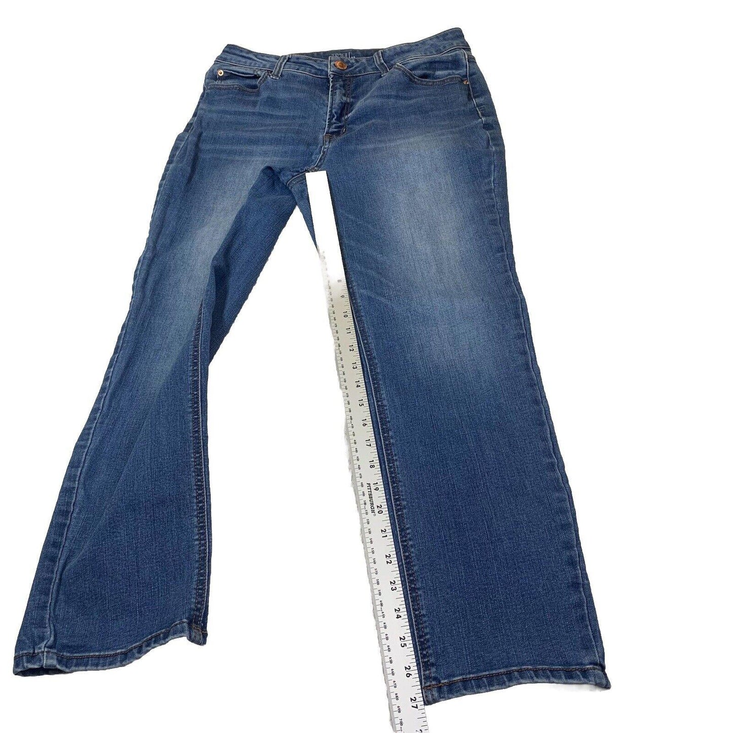 Time And True Jeans Women 12 Blue Straight Leg  Dark Wash