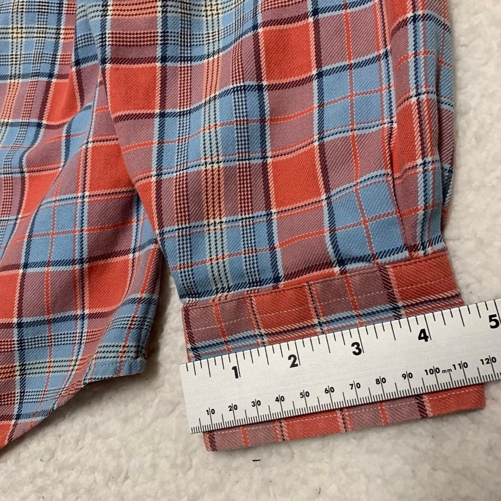 Camisa con botones a cuadros azul y naranja XL para hombre de Vineyard Vines