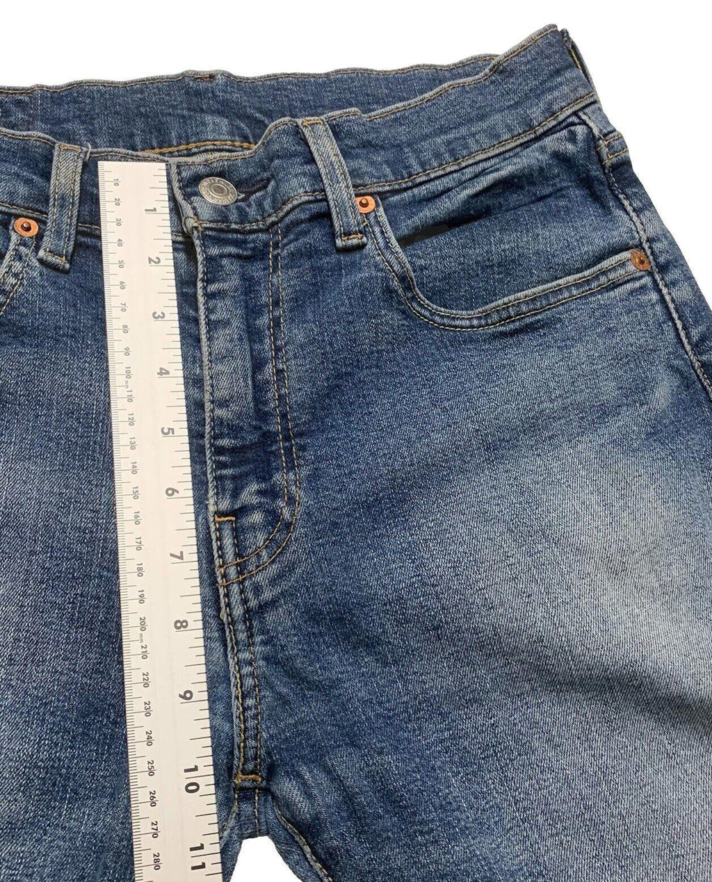 Vaqueros Levi's 512 para hombre, 30 x 30, azul, desgastados y elásticos