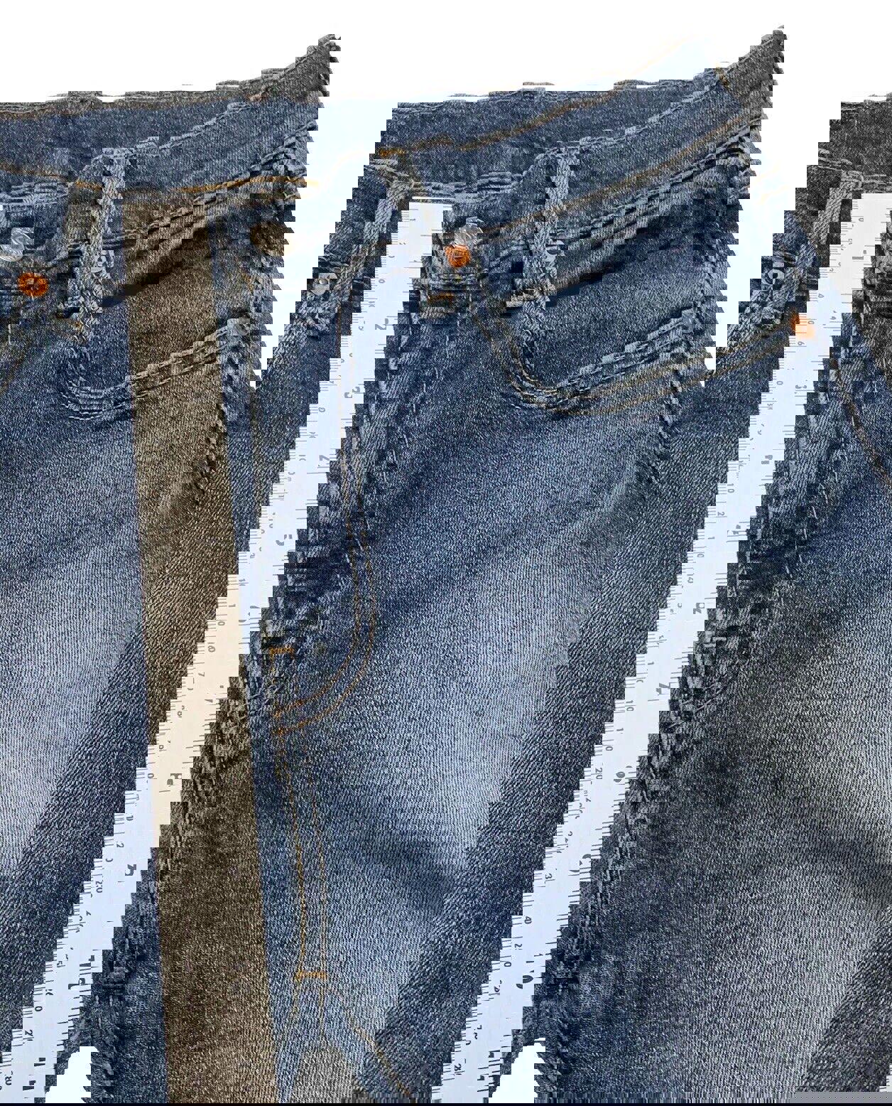 Vaqueros Levi's 512 para hombre, 30 x 30, azul, desgastados y elásticos