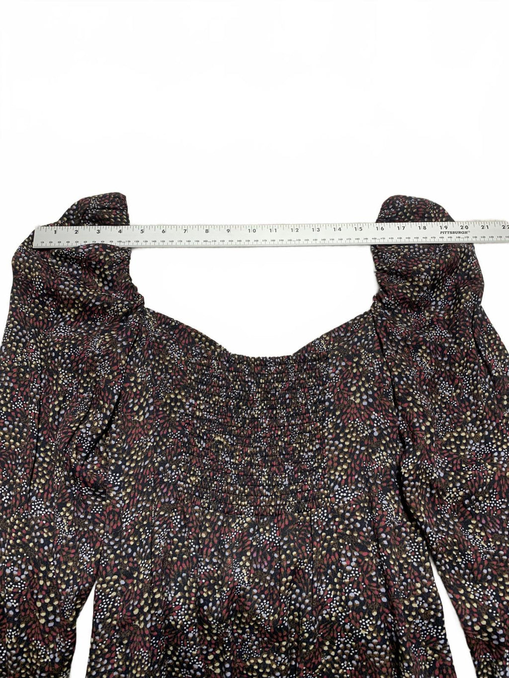 Vestido Wilfred de manga larga con estampado floral y hombros abullonados para mujer, talla 8