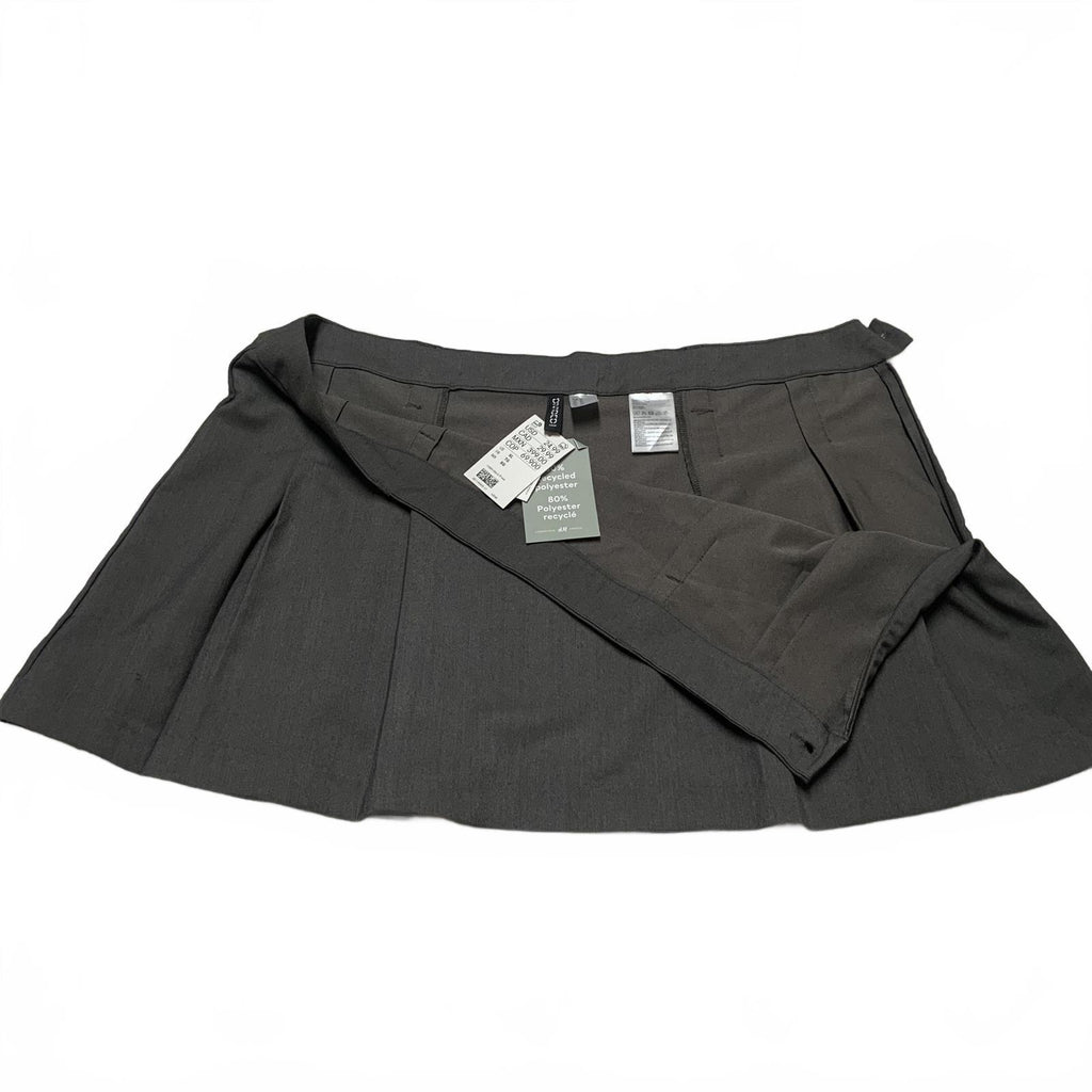 Minifalda plisada gris para mujer, talla XL, colección Conscious de H&amp;M, W42