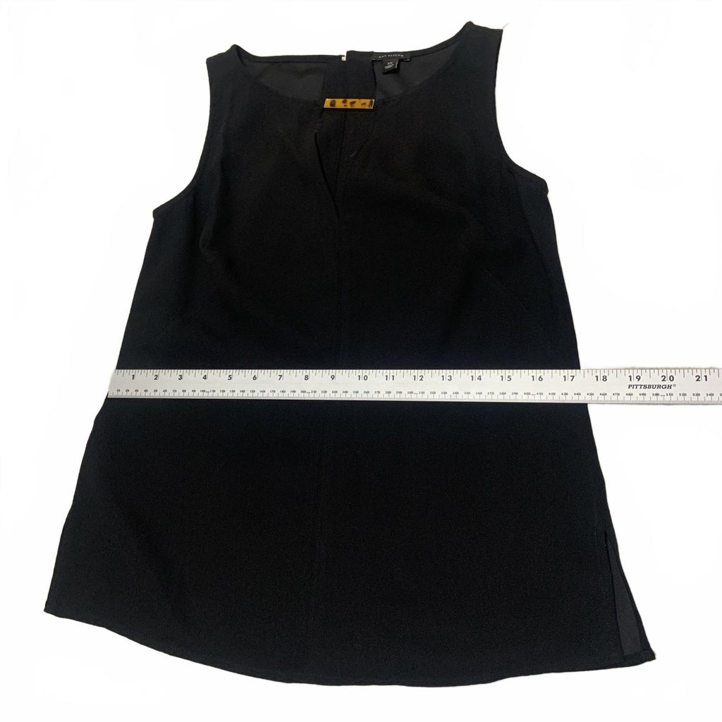 Blusa negra sin mangas Ann Taylor para mujer, talla extra pequeña