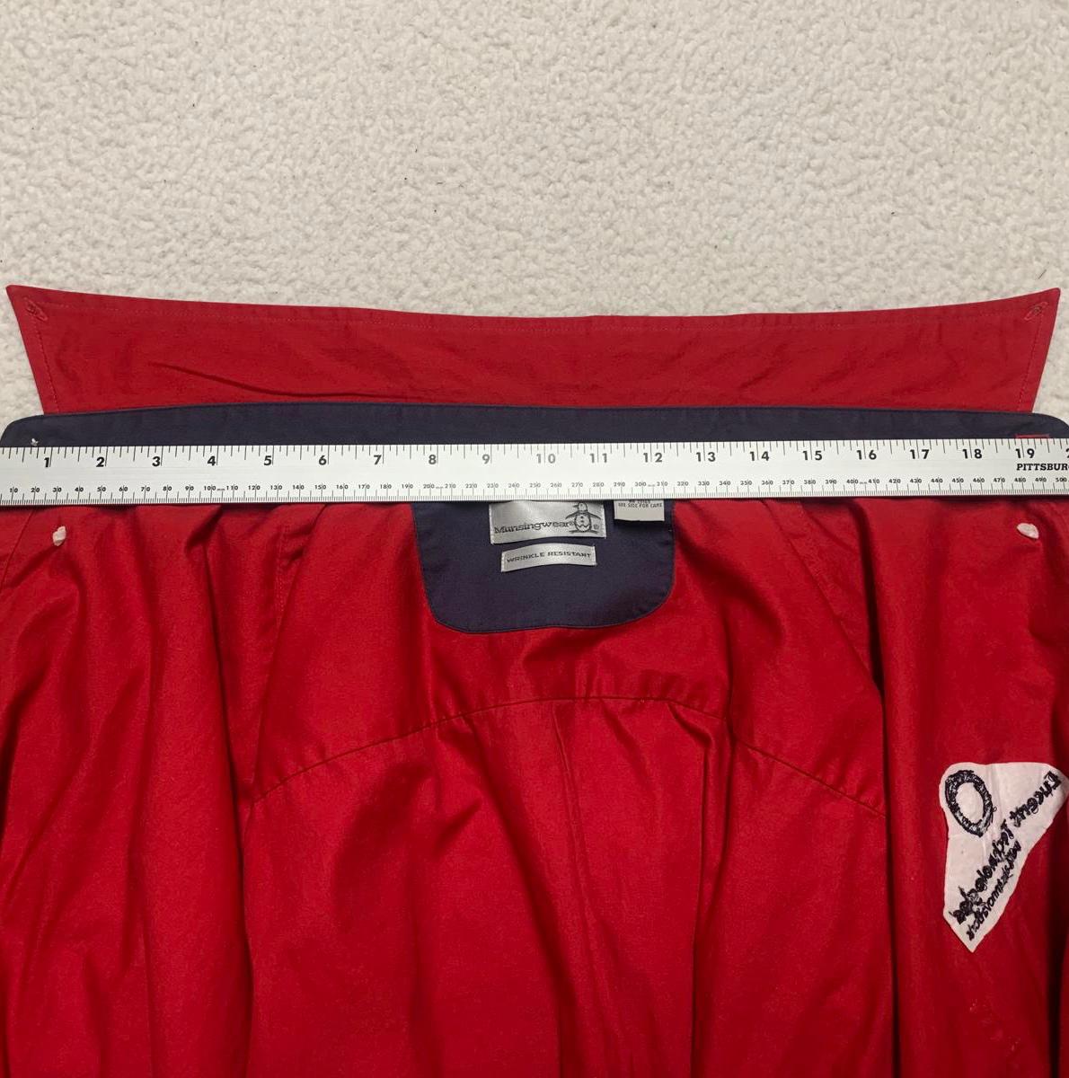 Camisa Munsingwear para hombre, con botones rojos, resistente a las arrugas, talla 3X