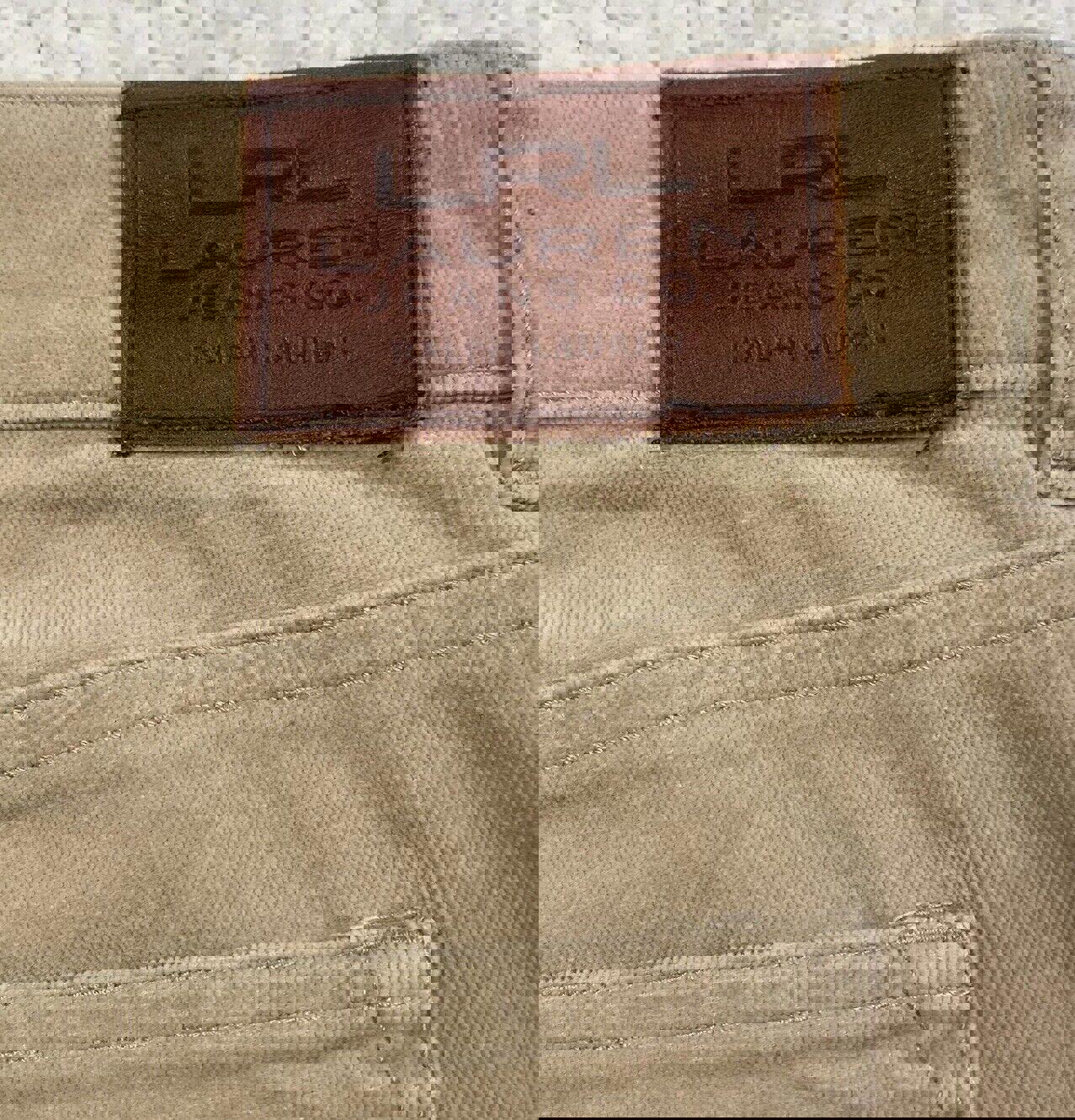 Pantalones vaqueros de pana LRL Ralph Lauren para mujer, talla 10, color tostado