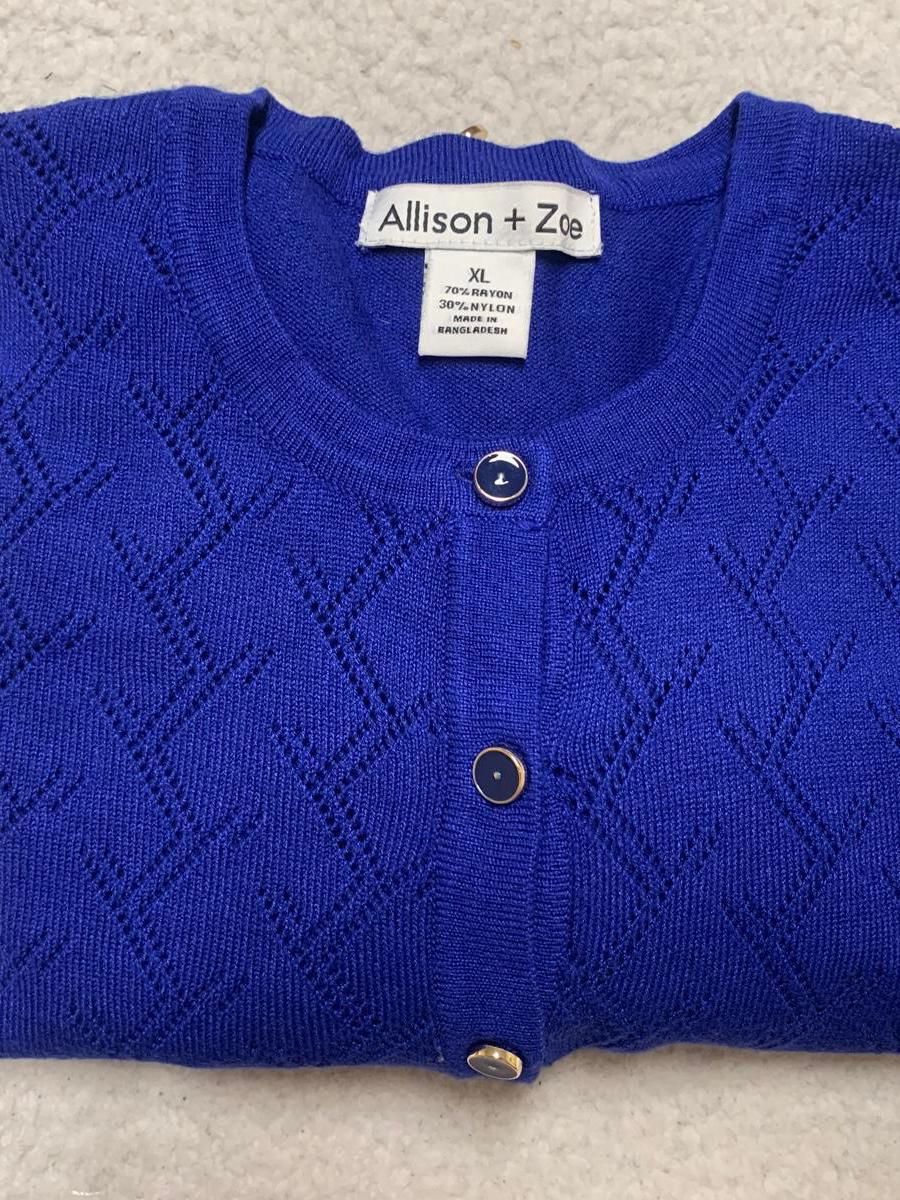Cárdigan azul Allison + Zoe para mujer talla XL