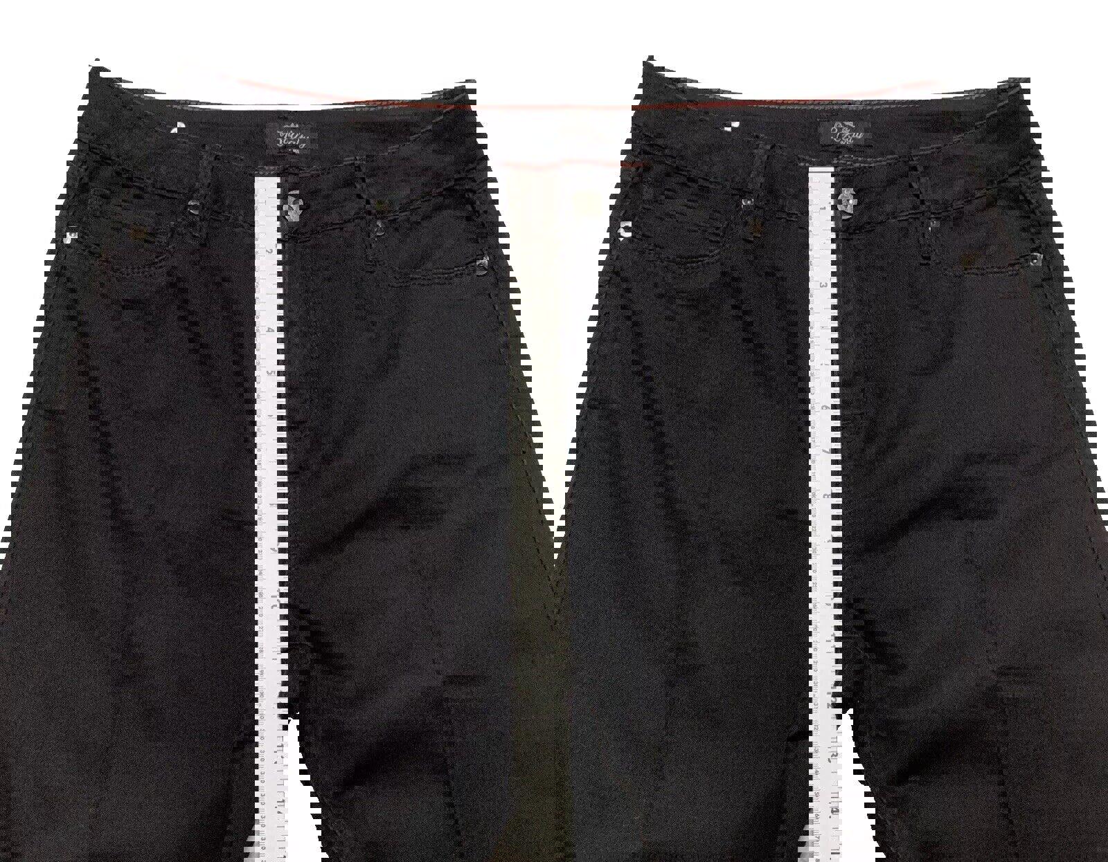 Vaqueros negros recortados Royalty By YMI para mujer, talla 16, denim elástico