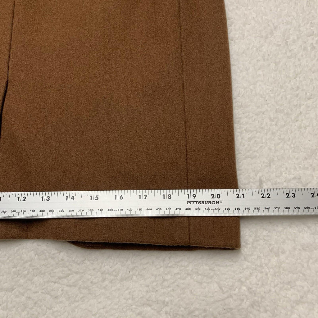 Cartonnier Wool Blazer Coat Women’s Small Brown Oversized Boyfriend 3/4 Sleeve