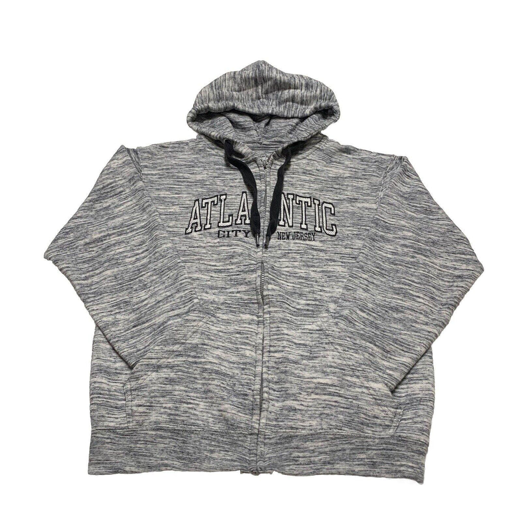 Sudadera con capucha Pacific &amp; Co Perfect, con cremallera completa, negra, blanca y pequeña, Atlantic City, NJ