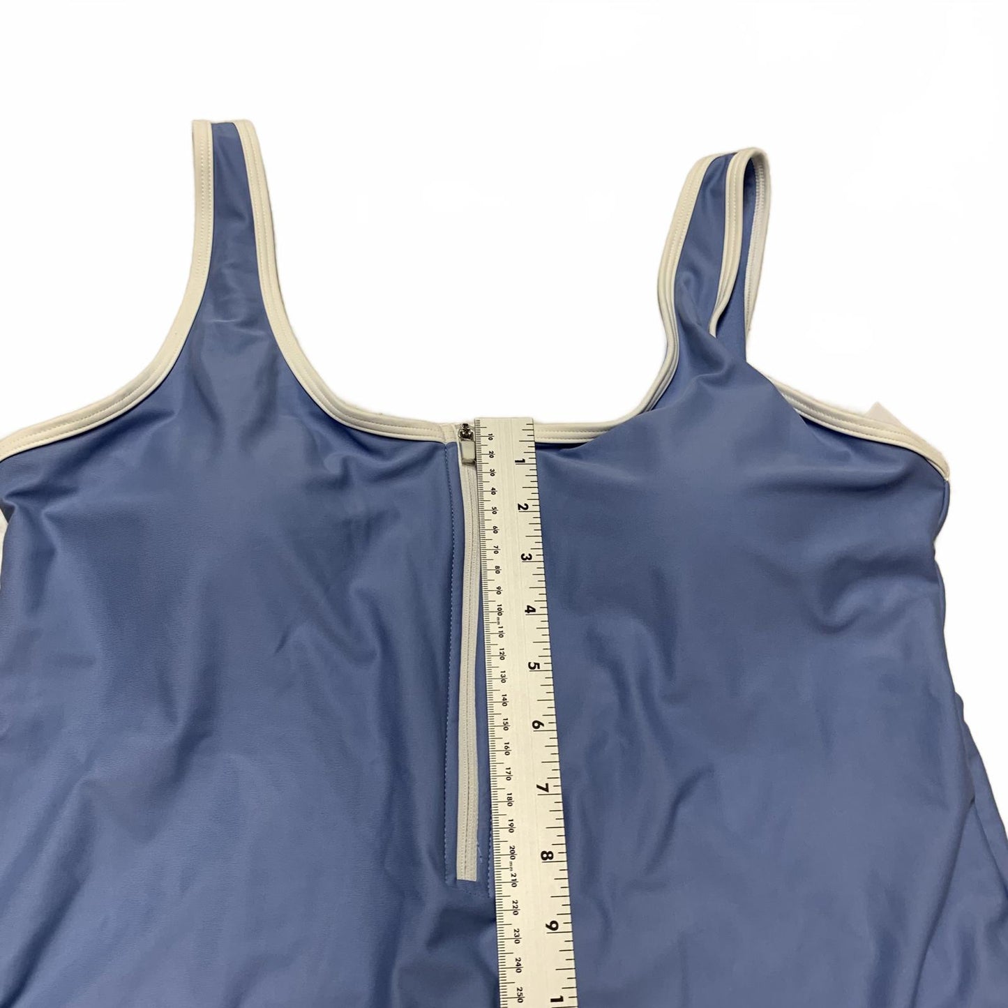 Old Navy Womens XXLarge Blue One-Piece Swimsuit Front Zip