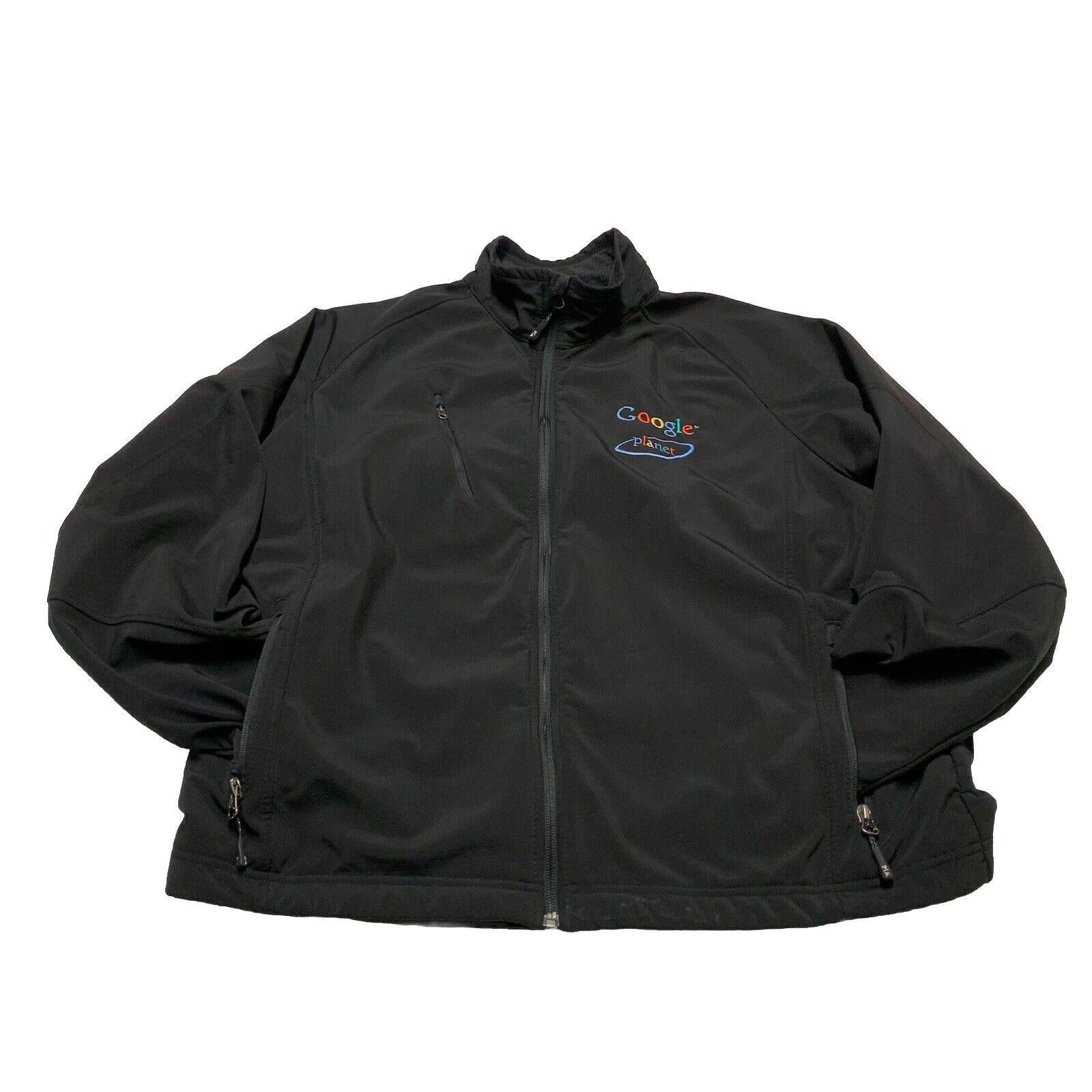Chaqueta Port Authority unisex, talla M, con Google Planet bordado, bolsillos con cremallera negros