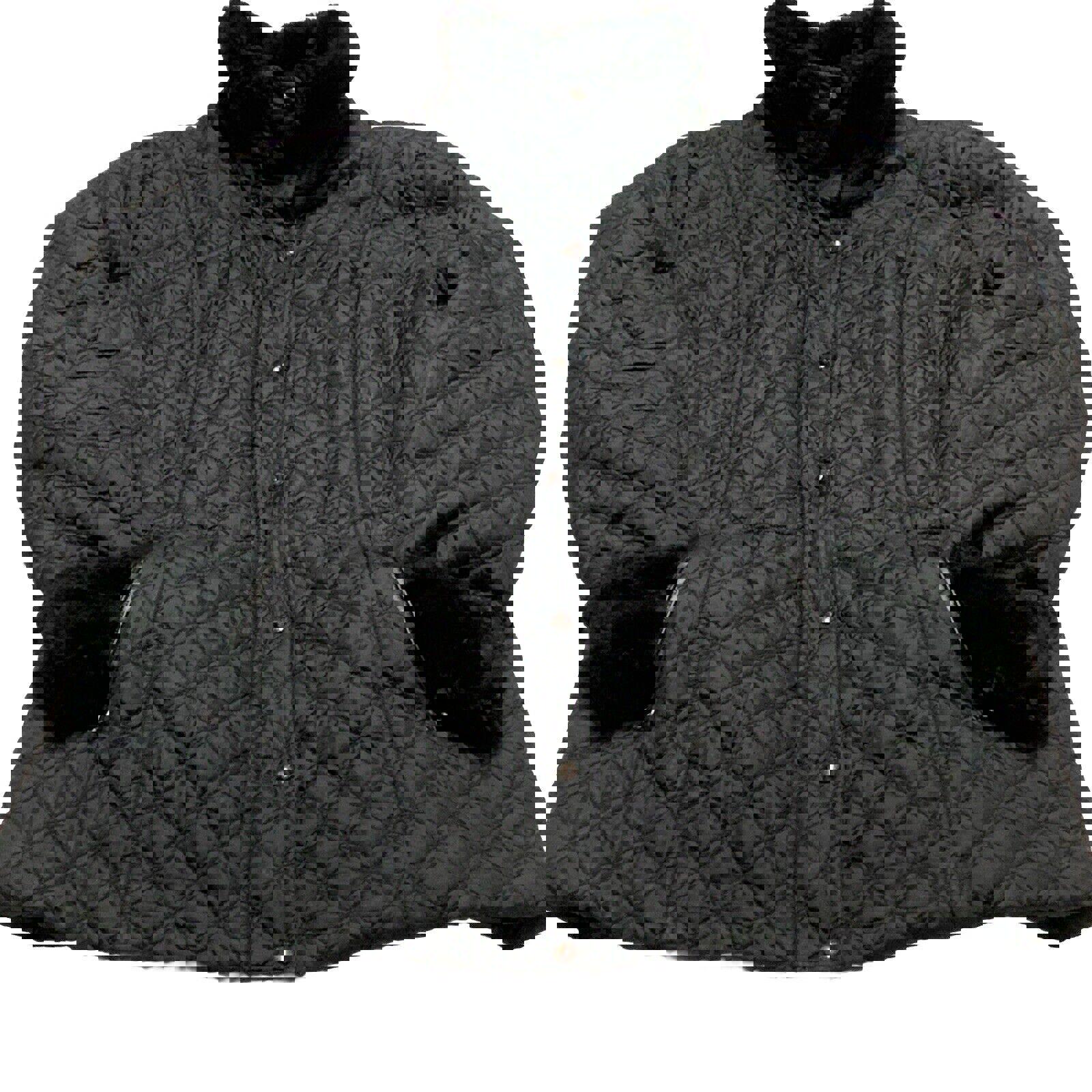 MARC New York Andrew Marc Abrigo acolchado de invierno negro de piel sintética XL para mujer