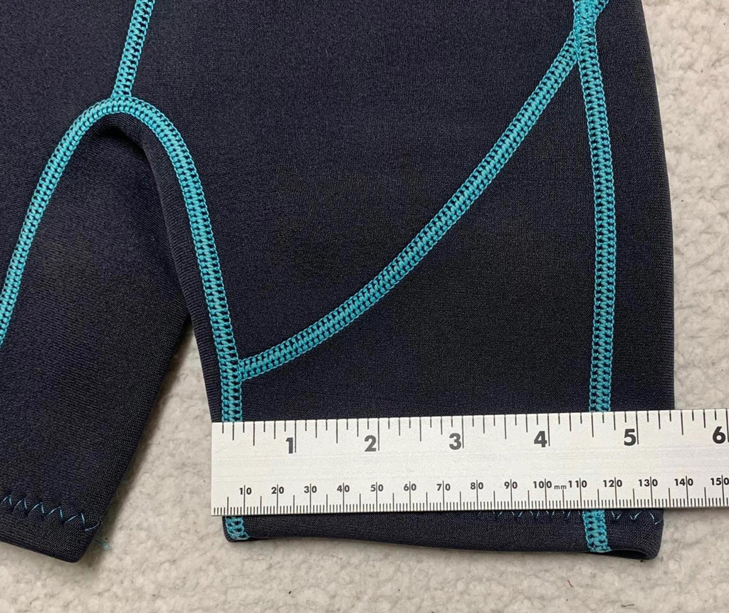 Traje de baño unisex Seaskin para niños, talla 3, color negro y verde azulado, de manga corta