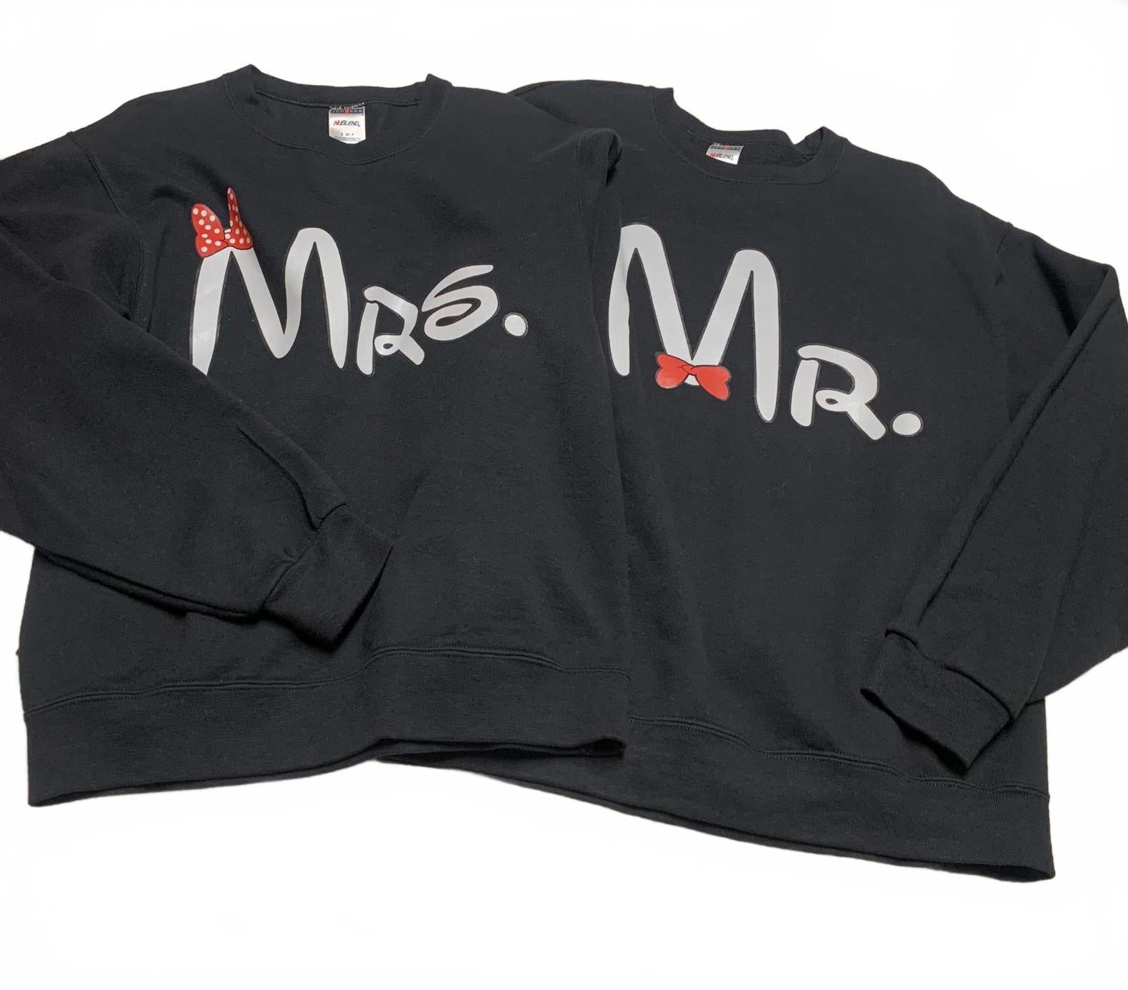 Jerzees - Sudaderas a juego para parejas, Sr. y Sra., talla pequeña, negra y grande