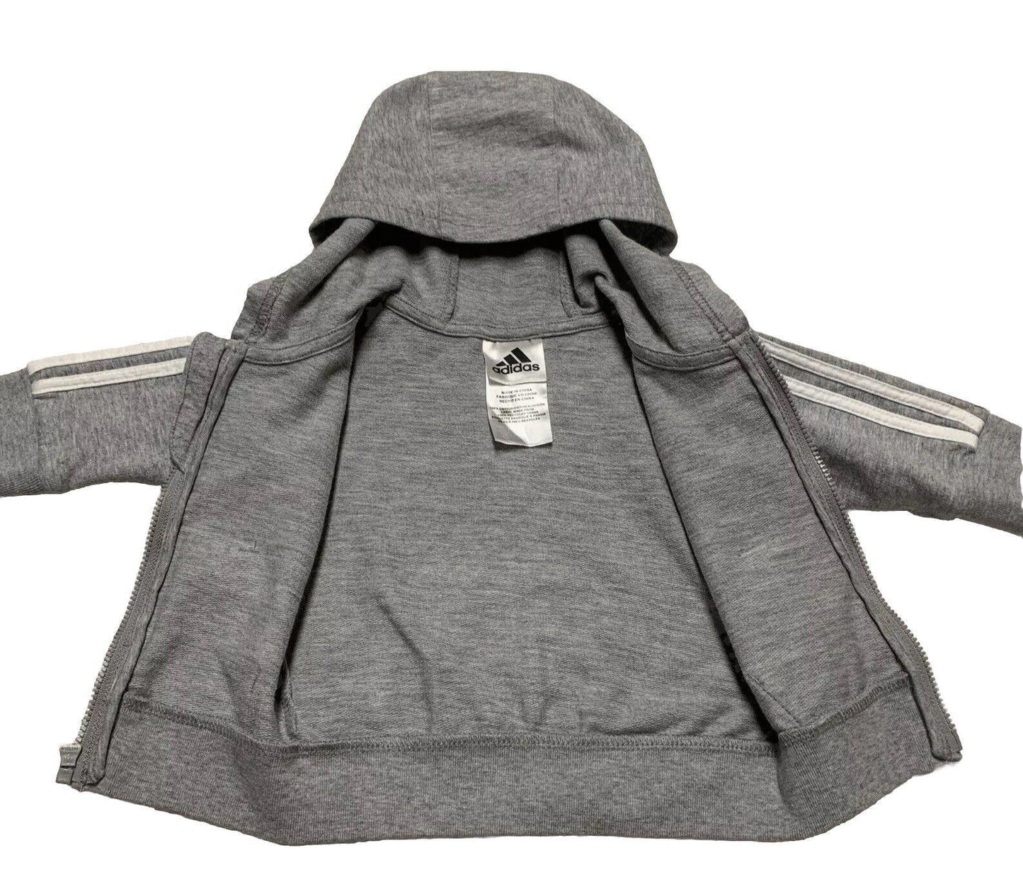Adidas Infant Baby Size Size 3 Months Heather Gray Hoodie Sweater Full Zip