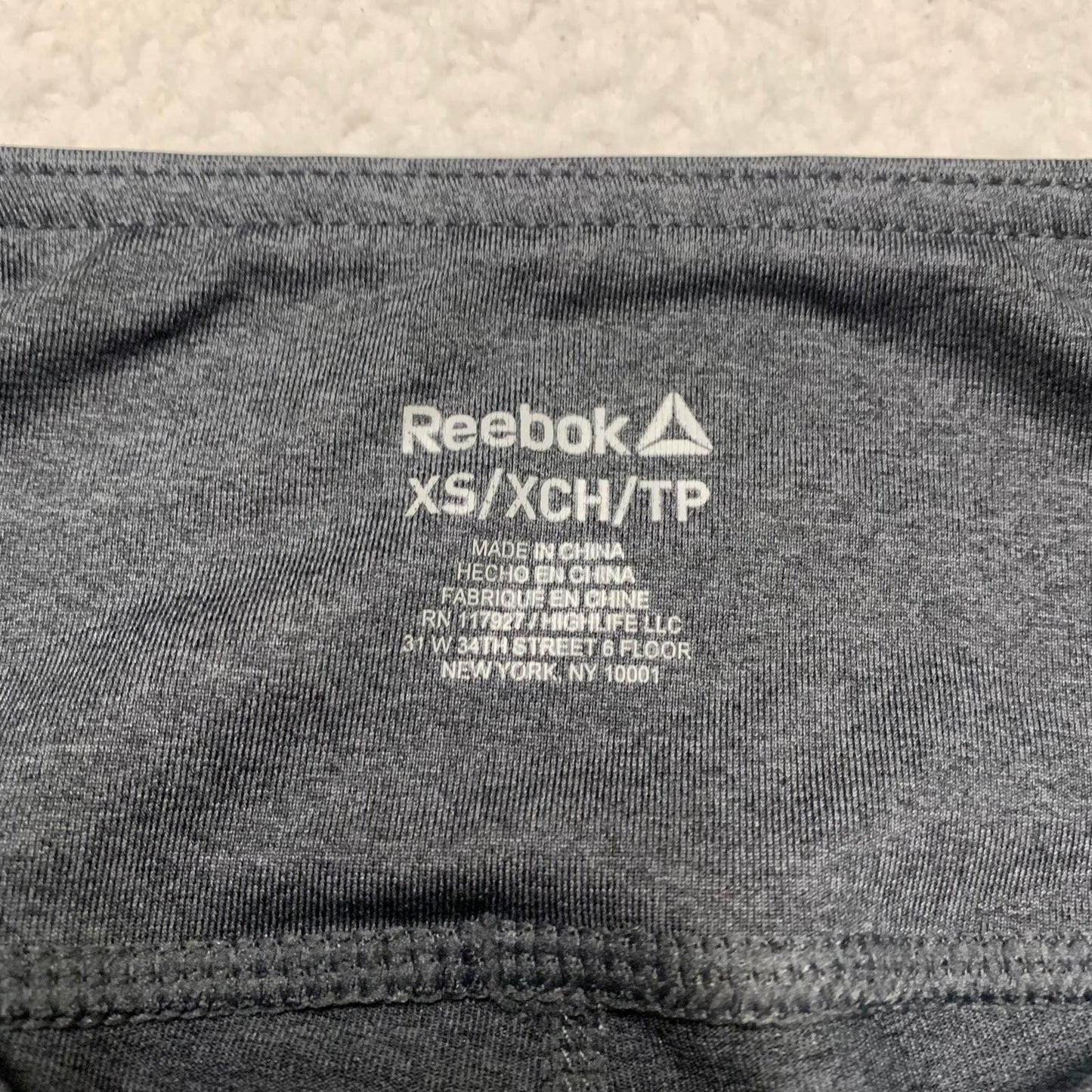 Reebok Women's Size X-Small Gray Black Athletic Leggings