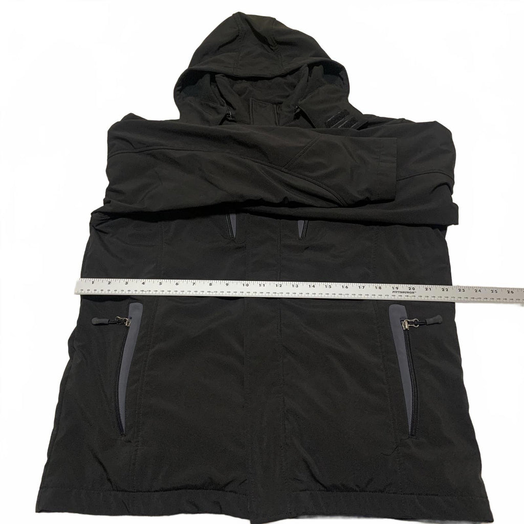 Chaqueta utilitaria negra Snozu Performance para hombre, talla M, con capucha y cremallera, 4 bolsillos