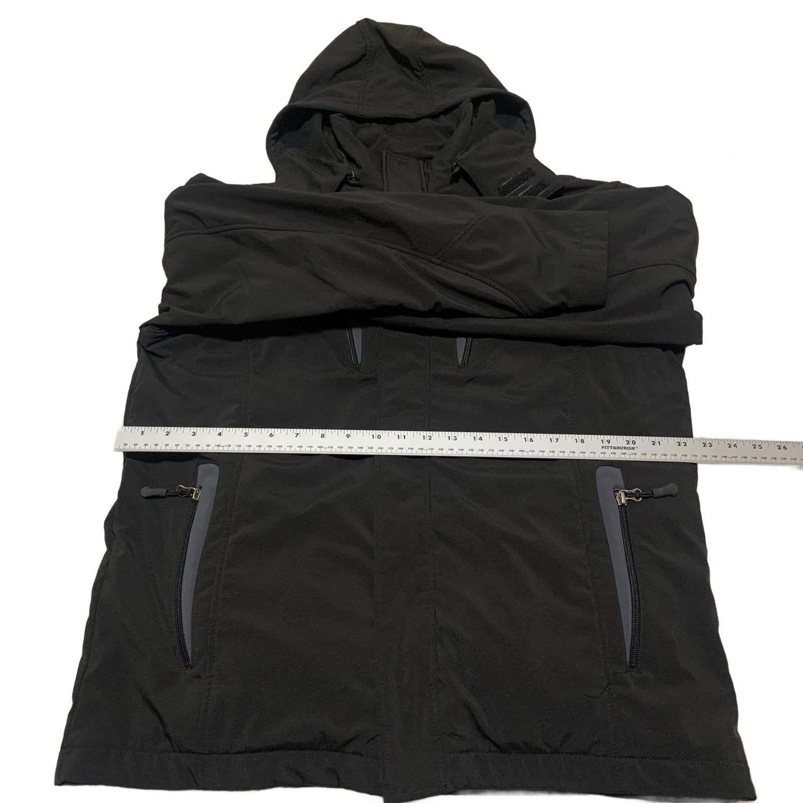 Chaqueta utilitaria negra Snozu Performance para hombre, talla M, con capucha y cremallera, 4 bolsillos