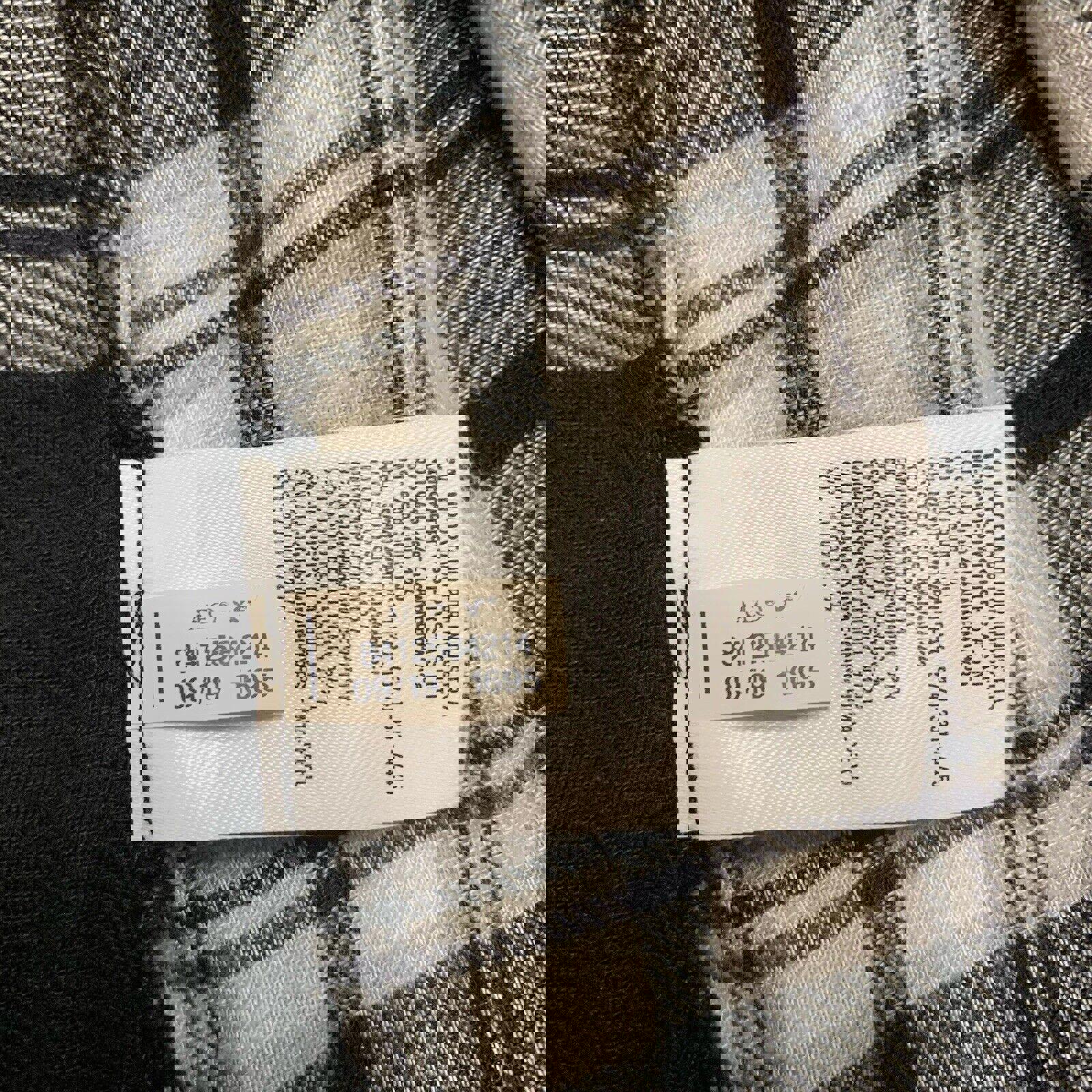 Túnica de franela a cuadros American Eagle, talla pequeña, negra, blanca, con pinzas, jegging, talla M